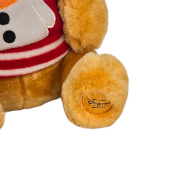 Disney Store Winnie the Pooh Plush 12" Snowman Sweater‎ Winter Hat Holiday - Picture 4 of 8